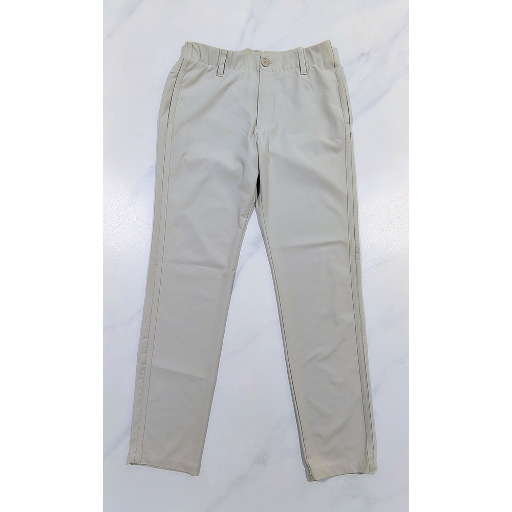 Under Armour Pants Mens 32x33 Beige UA Iso Chill Tapered Golf Stretch Trousers - Picture 2 of 10